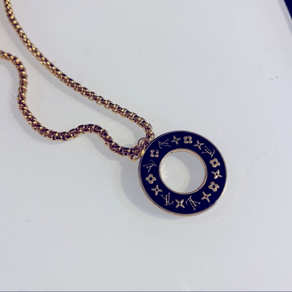 Black Louis Vuitton Charm Repurposed Into Necklace - Picture 6 of 6